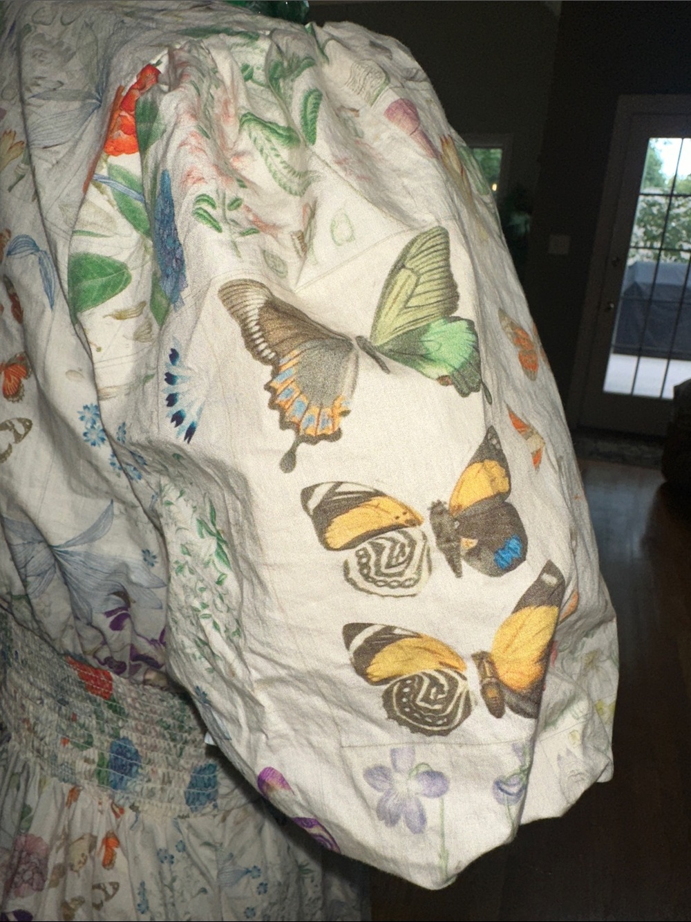 Anthropologie Katerina Button-Front Dress Floral Butterfly Print EUC small - Picture 4 of 16